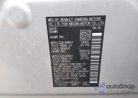 2015 Nissan Rogue S from USA, damaged, VIN KNMAT2MV1FP573602